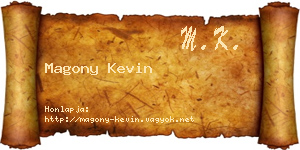 Magony Kevin névjegykártya